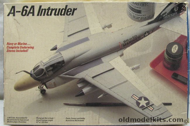 Testors 1/48 A-6A Intruder - VA-85 USS Kitty Hawk or VMA-AW 533 Marines - (ex-Fujimi), 333 plastic model kit